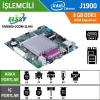 ELSKY EM6900-2COM-2LAN J1900 Dual Quad Celeron 2.0