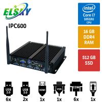 Elsky IPC600 Intel Core i7 10510U 16GB 512GB SSD WIFI Endüstriyel Mini Pc