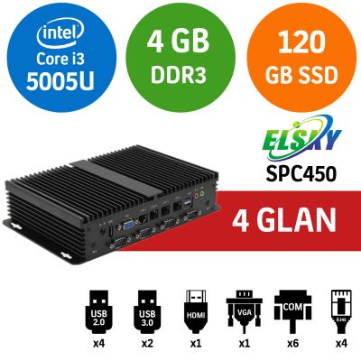 Elsky SPC450 i3 5005U 4GB 128GB SSD Firewall Endüstriyel Mini Pc