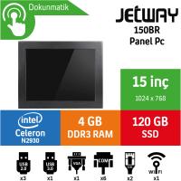 Jetway 150BR Intel Celeron N2930 4GB 120GB SSD Freedos 15" Endüstriyel Panel Pc