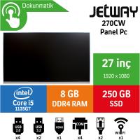 Jetway 270CW Intel Core i5 1135G7 8GB 256GB SSD Freedos 27" Endüstriyel Panel Pc