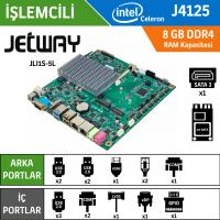 Jetway JLI1S-5L Intel Celeron J4125 Fansız Endüstriyel Mini ITX Anakart