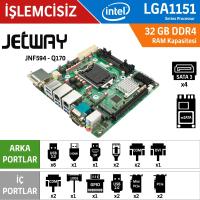 Jetway JNF594-Q170 Intel 1151 Pin Endüstriyel Mini ITX Anakart