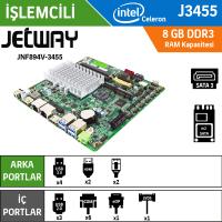 Jetway JNF894V-3455 Intel Celeron N3455 Fansız Endüstriyel Mini ITX Anakart