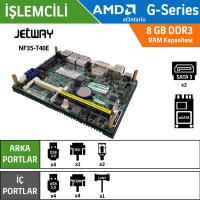 Jetway NF35-T40E AMD eOntario Fansız Endüstriyel 3.5" SBC Anakart