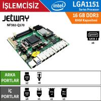 Jetway NF592-Q170 Intel 1151 Pin Endüstriyel Mini ITX Anakart