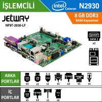 Jetway NF9T-2930-LF Intel Celeron N2930 Fansız Endüstriyel Mini ITX Anakart