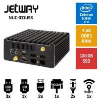 Jetway NUC-311U93 Intel Celeron N2930 4GB 120GB SSD Endüstriyel Mini Pc
