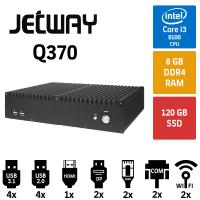Jetway Q370 Intel Core i3 9100 8GB 128GB SSD Endüstriyel Mini Pc