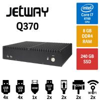 Jetway Q370 Intel Core i7 8700 8GB 256GB SSD Endüstriyel Mini Pc