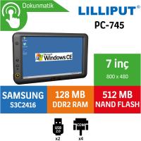 Lilliput PC-745 Samsung S3C2416 128MB 512MB eMMC Freedos 7" Endüstriyel Panel Pc