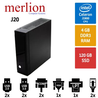 Merlion J20 Intel Celeron J1900 4GB 128GB SSD Endüstriyel Mini Pc