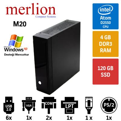 Merlion M20 Intel Atom D2550 4GB 128GB SSD Endüstriyel Mini Pc