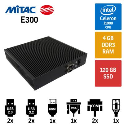 Mitac E300 Intel Celeron J1900 4GB 128GB SSD Endüstriyel Mini PC