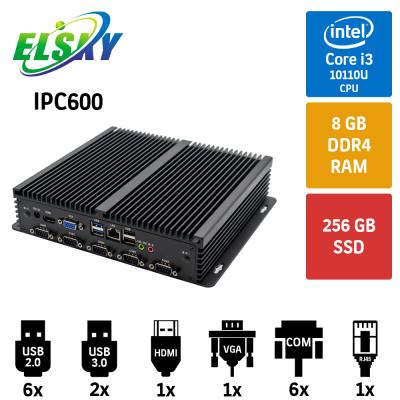 ELSKY IPC600 QM10H İ3 10110U 8GB 256SSD ENDUSTRIYEL PC