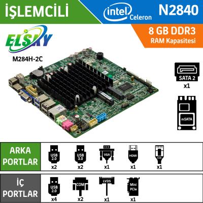 ELSKY M284H N2830  2COM 1 LAN Mini ITX Anakart