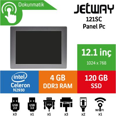 Jetway 12.1'' 121SC-2930-4G IP65 Panel PC