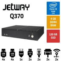 Jetway Endüstriyel Q370 I3 9100 HDMI / 2XDP WIFI
