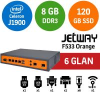 Jetway F533 Orange 8GB  6 x Intel GLan Firewall PC