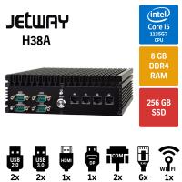 Jetway H38A i5 1135G Endüstriyel Fansız 5LAN 2COM HDMI WIFI