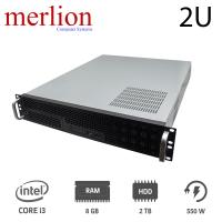 Merlion 2U PRO Rack i3 13100 / 8GB/ 2TB HDD
